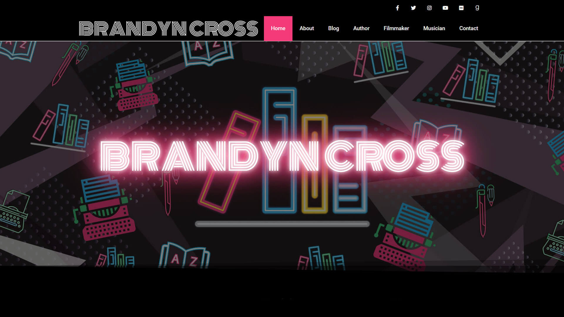 Preview of Brandyn Cross' award-winning website.