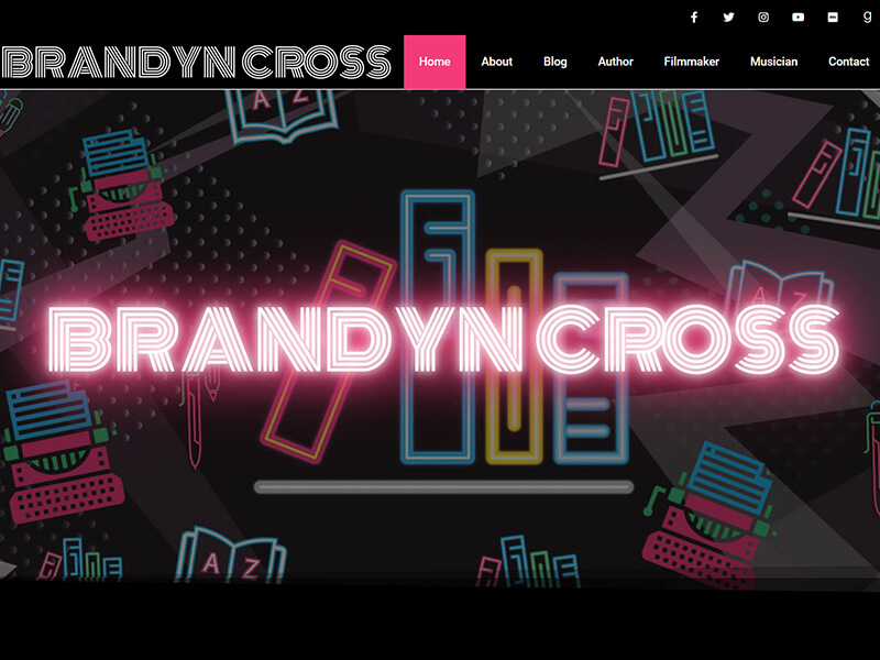 Preview of Brandyn Cross' award winning website built by Invouq