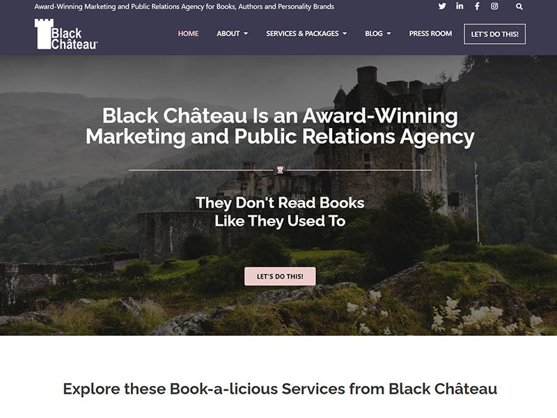 Black Chateau Enterprises website built by Invouq